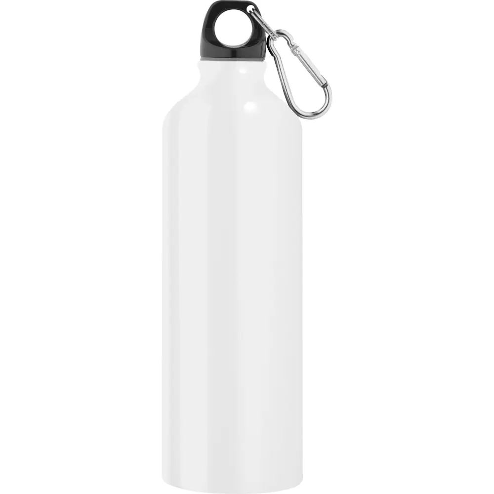 FLAŠKA ALU HOOK L 750ML BELA S KARABINOM